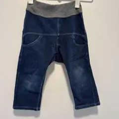 120 ダークブルー　デニム サルエルパンツ