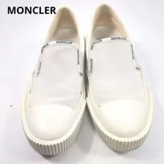 MONCLER ホワイト スリッポンスニーカー GLISSIERE TRI 良品のサムネイル