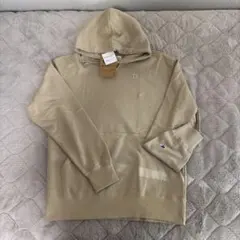 【新品タグ付き】Champion チャンピオン パーカー L ベージュ 定番ロゴ