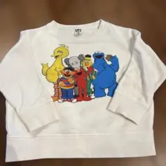 セサミストリート トレーナー 100cm ホワイト　カウズ　ユニクロ