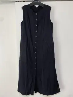 ノースリーブロングワンピース 黒　MOUSSY