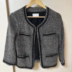Lサイズ　ノーカラーツイードジャケット フェリシモ 9/1
