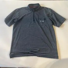 DUNLOP COLLECTION ハーフジップ ポロシャツ ボーダー LL