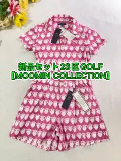 新品ムーミン 23区 コラボ半袖 総柄プリント シャツキュロットパンツ