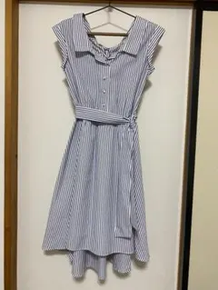 ウィルセレクション　【Mサイズ】　ワンピース　【ストライプ】　ノースリーブ