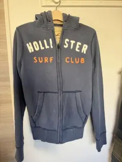 Hollister ネイビー ジップアップパーカー S