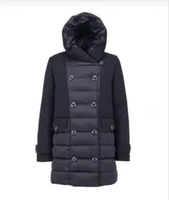 add 高級ダウン 異素材ドッキング ウール コート L相当 極美品 定価9万