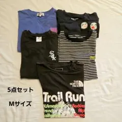 【5点セット】THE NORTH FACE ブラック　ネイビーTシャツ　Mサイズのサムネイル