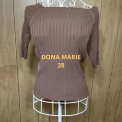 DONA MARIE ブラウン リブニット 半袖 38サイズのサムネイル
