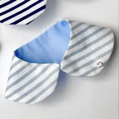 【即購入歓迎】ぬいぐるみ用つけ襟(ストライプ水色)