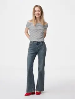 スリムフレアジーンズ GU 丈標準 M