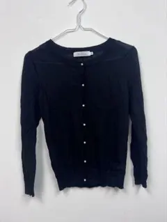 Couture brooch ブラックカーディガン 38