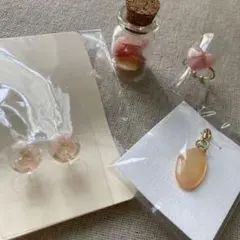 桜貝のアクセサリーセットa