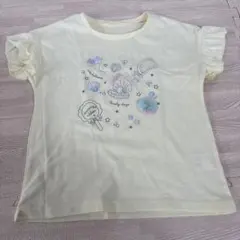 フリル袖 薄い黄色 Tシャツ 130