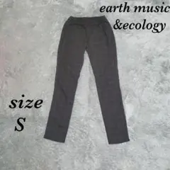 アースミュージック&エコロジー (S)カジュアルパンツ ウエストゴム チェック柄