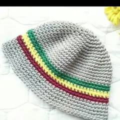 ----30 ラスタカラー　クラッシャーハット　クロシェハット　バケットハット