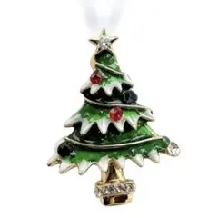 ブローチ　クリスマスツリー　緑　グリーン　小さい　かわいい　キュート　可愛い
