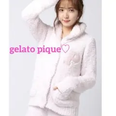 gelato pique♡ ジェラート’サガラ刺繍ショールカーディガン ピンク