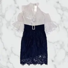 [ディアバイローブドフルール]DE1883 キャバドレス ブルー XS