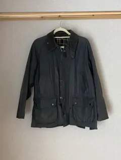 美品barbourバブアー シングルブレステッド ネイビー紺 ステンカラー