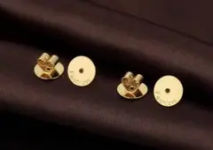 ゴールド 丸型ピアスの留め具Fashion 2ペアイヤリングのキャッチ/スタッド