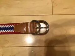 編み込みデザイン 本革ベルト