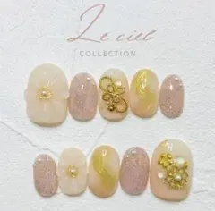 【024】現品/ネイルチップ/振袖ネイル/成人式ネイル/花柄/和柄/ニュアンス