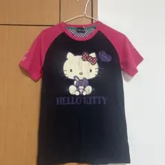 ハローキティー半袖 Tシャツ ブラック×ピンク Mサイズのサムネイル