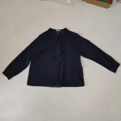 ハニーズGLACIER ネイビー ドット柄 長袖シャツ　ブラウザ