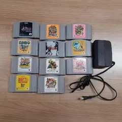 60　L0204-06ニンテンドー64カセット×11　ニンテンドー64アダプター