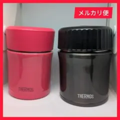 ✨️3月22日限定400円値引✨️【中古】THERMOS スープジャー 桃・黒