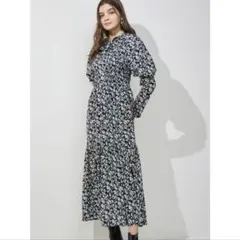 MARCURY DUO 2WAYリボンプリントシャーリングワンピース