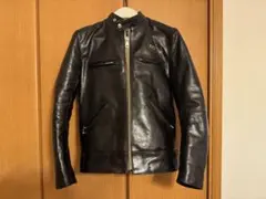 Lewis Leathers ブラック シングルライダースベジカウ茶芯36