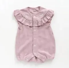 アプレレクール　お花刺繍ロンパース　ロンパース　カバーオール