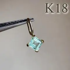 K18 タンザニア産コーネルピン スクエアカット ペンダントトップ 希少