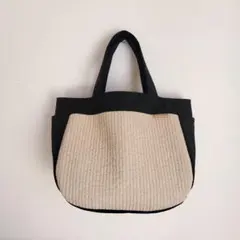 バルーントートバッグ　Mサイズ　ヌビキルト　ベージュ