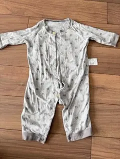 UNIQLO グレー 動物柄 コットンロンパース 大きめ70㎝