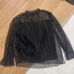 ブラック　シースルートップス　Lサイズ