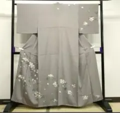 極美品】十日町 糸目友禅作家 滝沢晃 落款 色留袖 三つ紋 重ね衿付き 