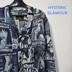 HYSTERIC GLAMOUR　ヒスガール　総柄ロングジャガードコート