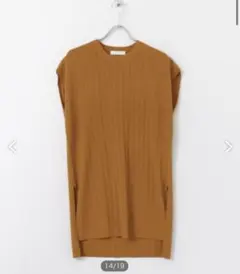 リブニットチュニック(半袖)