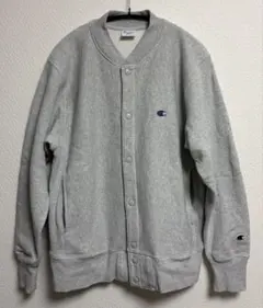 【超美品】チャンピオンリバースウィーブ スナップボタン Lシルバーグレー