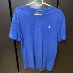 【ポロラルフローレン】　Vネック　ポニー半袖Tシャツ　ロゴワンポイント刺繍　S