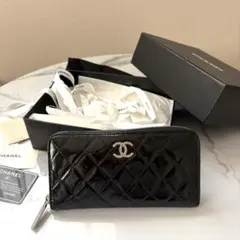 CHANEL シャネル マトラッセ 長財布 エナメル