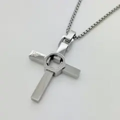 磨き済/美品 グッチ GUCCI カットアウトG クロス ネックレストップ