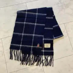 週末値引　バッキンガムベア マフラー ネイビー チェック