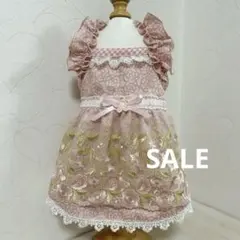 ハンドメイド♡犬服 お花のチュール重ねバルーンキャミワンピース