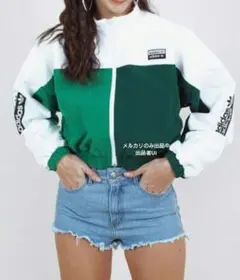 アディダスオリジナルス クロップド トラックジャケット レディーストラックトップ