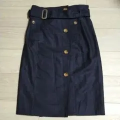 アダム・エ・ロペ　スカート　navy size:36