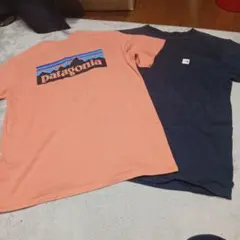 福袋第5弾！ザノースフェイスpatagonia Tシャツセットオレンジ＆ネイビー